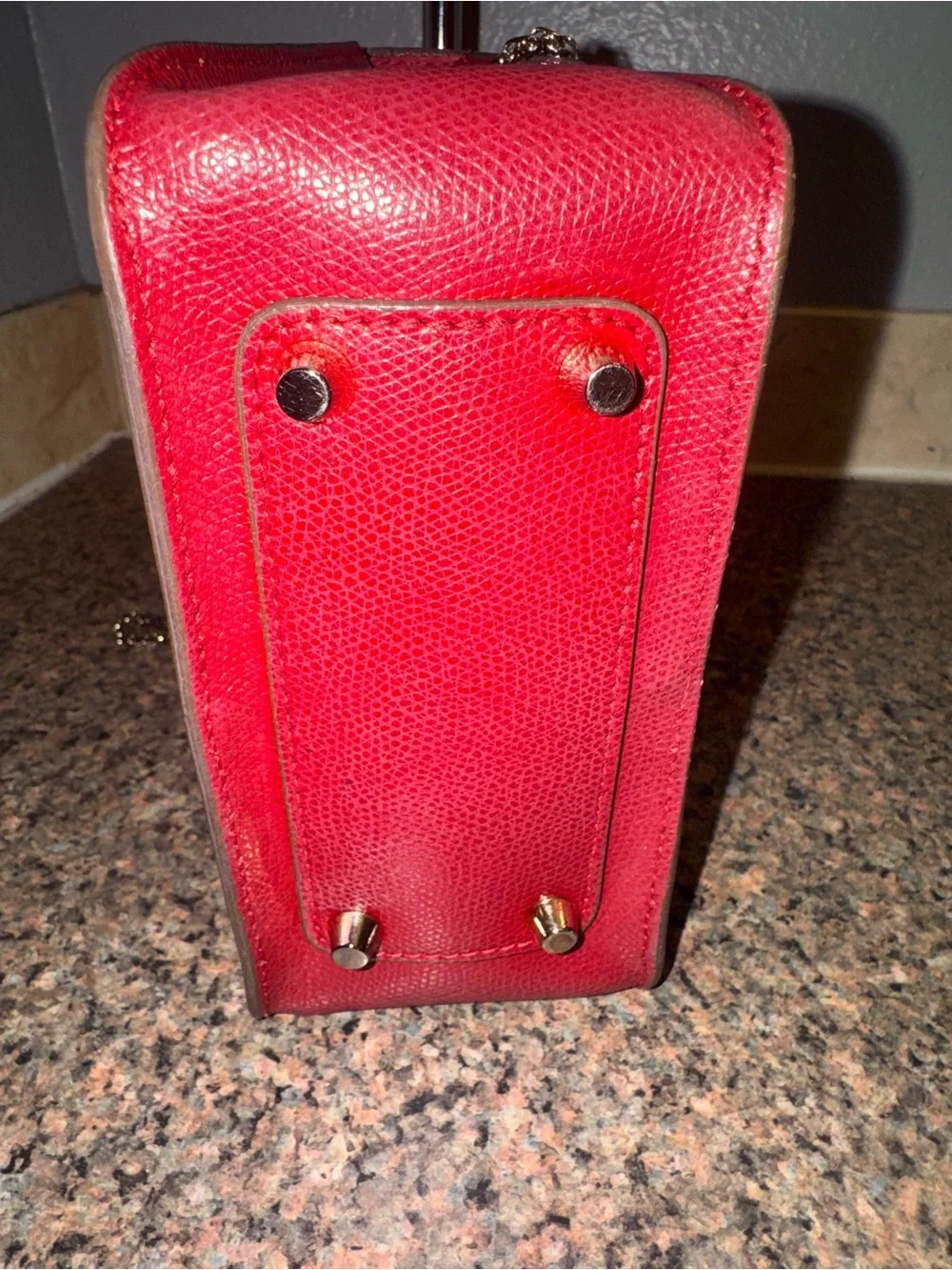 Furla metropolis rare ruby red Leather cross body bag w/care card EUC